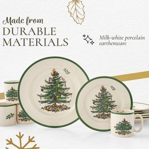 Spode Christmas Tree Collection 16-Piece Dinnerware Set ( NEW W BOX)
